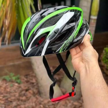 Imagem de Capacete Profissional VEGO com LED Integrado (Ajustável) Preto/Verde, 