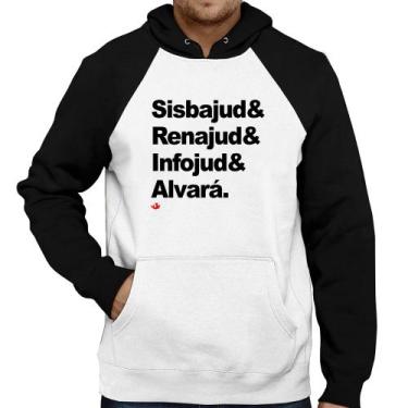 Imagem de Moletom Sisbajud & Renajud & Infojud & Alvará - Foca na Moda, Branco, 