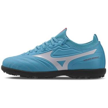 Imagem de Chuteira Society Mizuno Regent AS Junior, Azul, 32
