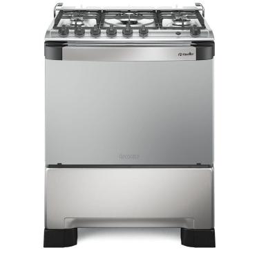 Imagem de Fogão Mueller 5 Bocas Decorato Gourmet Inox Com Timer E Tripla Chama Inox Bivolt