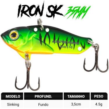 Imagem de Isca Artificial Albatroz Ferrinho Iron Vibe 4,5g 35mm 05 Verde / Amare