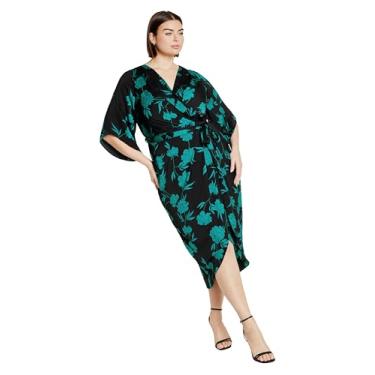 Imagem de City Chic Citychic Plus Size Maxi Kimberly PRT, Aquarelle, 48