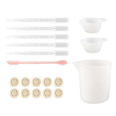 Imagem de Conjunto de ferramentas de mistura de resina, luvas de dedo, espátula para artesanato em resina, tapete de trabalho: kit de ferramentas de mistura de resina (conjunto de ferramentas de 19 peças)