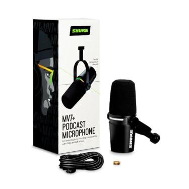 Imagem de Microfone Shure Mv7 + Híbrido Usb-C E Xlr Dinâmico Podcast