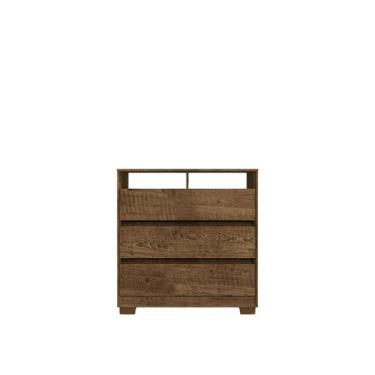 Imagem de Comoda San José Com 3 Gavetas Cor Malbec 90x96 Para Tv Até 39 Polegada