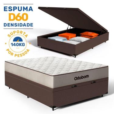 Imagem de Cama Box Baú com Colchão de Espuma D60 Double Face Force Dream - Ortobom Casal 138cm
