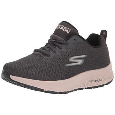 Imagem de Skechers Tênis feminino Go Run consistente-Energize, Carvão/Rosa claro, 9.5