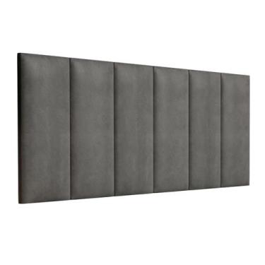 Imagem de Cabeceira Suspensa Madri 140 Tecido Suede Para Cama Box Casal LET Deco