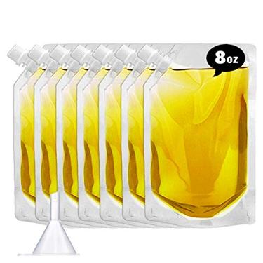 Imagem de Frascos de plástico - Rum Runners Sacos de plástico para bebidas alcoólicas, à prova de vazamento, livre de BPA, suco TravelCruise Flask Kit para viagens ao ar livre, esportes, shows, eventos (227 g x