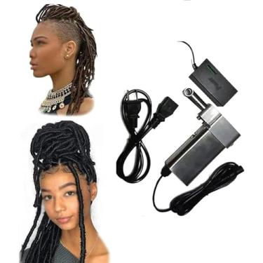 Imagem de Máquina elétrica de dreadlock, mini máquina de crochê portátil portátil de aço inoxidável com 20 agulhas, máquina de trança de crochê de 6 a 16 mm, torna os dreadlocks mais fáceis