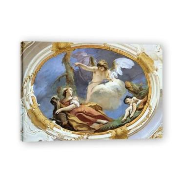 Imagem de Hagar in the Wilderness Giovanni Battista Tiepolo Impressão em tela – Obra-prima rococó barroca, pintura escolar de Veneza, pintura a óleo decorativa para galeria doméstica 50 x 70 cm