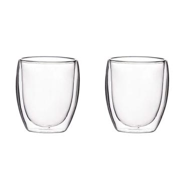 Imagem de Conjunto De Xícara De Vidro Com Parede Dupla 350 Ml 2 Peças Oxford