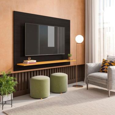 Imagem de Painel para Tv 50 Polegadas Espresso Móveis Preto/Amadeirado Freijó
