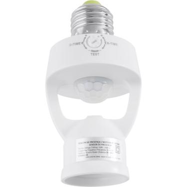 Imagem de Sensor De Presença 360° Soquete E27 Tramontina Bivolt Com Fotocélula Branco