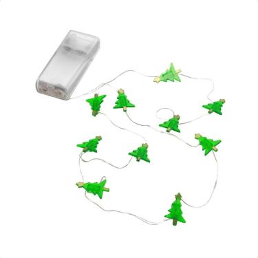 Imagem de Kit 5 Cordão Luminoso Natalino 10 Leds Mini árvore Taschibra