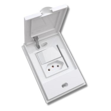 Imagem de Interruptor Simples E Tomada 10a Área Externa B.laqua - Blux - B.Lux