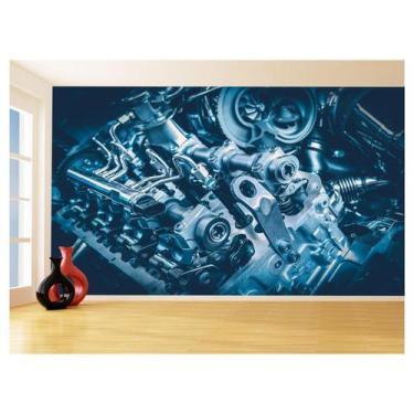 Imagem de Papel De Parede 3D Carro Antigo Motor V8 Mural 3,5M Cxr88 - Você Decor
