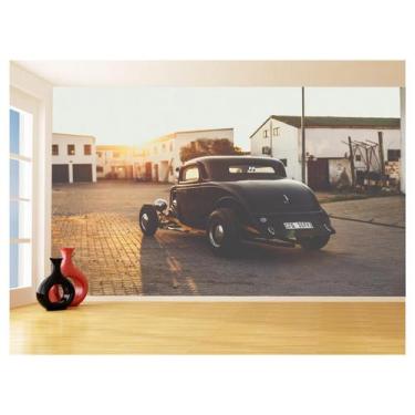 Imagem de Papel De Parede 3D Carro Antigo Hot Rod Custom 3,5M Cxr58 - Você Decor