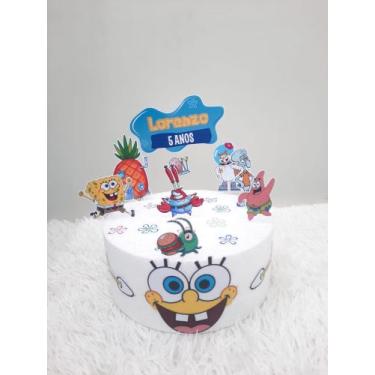 Imagem de Topper de bolo Bob Esponja - LS Personalizados, Bob esponja