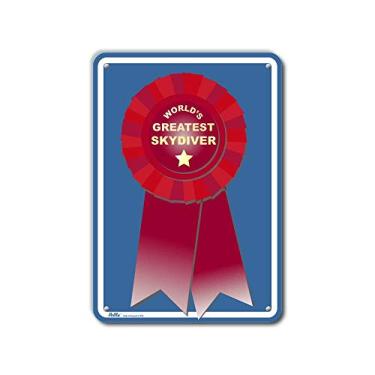 Imagem de PetKa Signs and Graphics Placa de alumínio PKWG-0159-NA_7x10 "World's Greatest Skydiver", 17,8 cm x 25,4 cm, World's Greatest Red