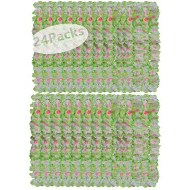 Imagem de Forellfit Colares Havaianos Para Festa Luau, Pacote Com 24 Colares, Flores Tropicais A Granel, Conjunto De Cor Única, Lembrancinhas Aniversário Na Praia (24 Unidades)