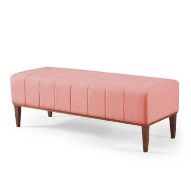 Imagem de Recamier Calçadeira 140cm Domênico - Due Decor, Linho Prime Salmão