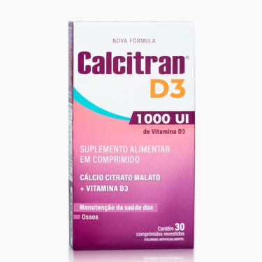 Imagem de Calcitran D3 1.000UI Cálcio Citrato Malato com Vitamina D 30 Comprimidos
