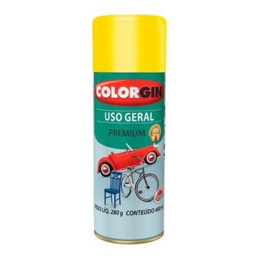 Imagem de Spray Tinta Amarelo Fosco Uso Geral 400ml - Colorgin