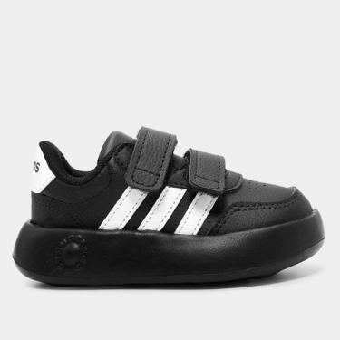Imagem de Tênis Infantil Adidas Breaknet, Preto, Branco, 24