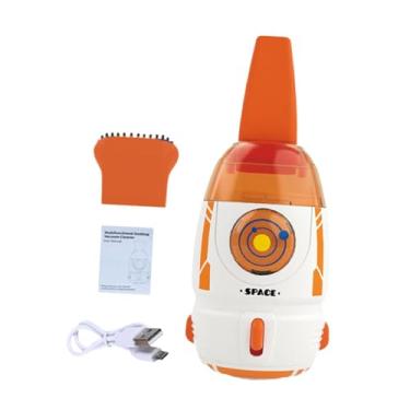 Imagem de WeiLaiKeQi Aspirador de pó de mesa, removedor de pó portátil, aspirador de para presente, pequenas áreas, sofá, Laranja Branco