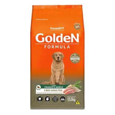 Imagem de Ração Golden Fórmula Cães Adultos sabor Frango e Arroz 15 Kg, 3006-004