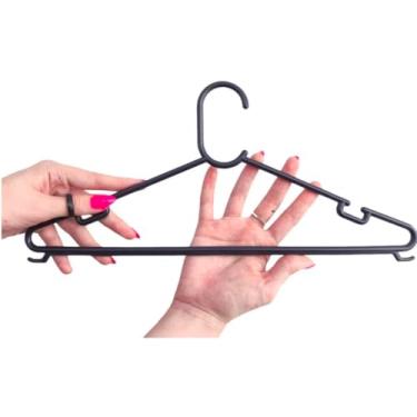 Imagem de Kit 20 Cabide Adulto Com 40 CM De Comprimento Muito Reforçado P/Roupas Pesadas