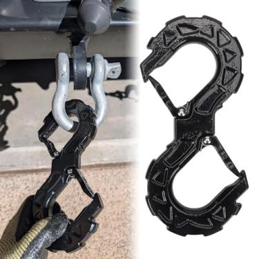 Imagem de XhuangTech Gancho de reboque em forma de S de 3/20.3 cm, capacidade de reboque de 15 kg, manilha de guincho resistente para recuperação off-road, reboque, SUV, ATV, caminhonetes e reboques, gancho de