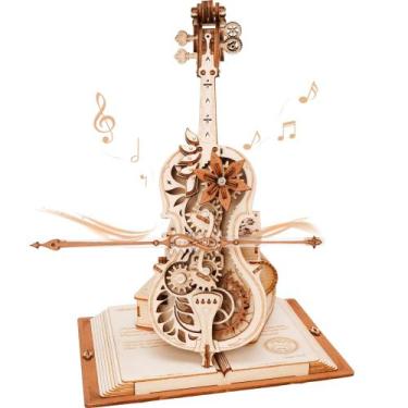 Imagem de Quebra-cabeças de caixa de música de madeira ROBOTIME AMK63 Magic Cell