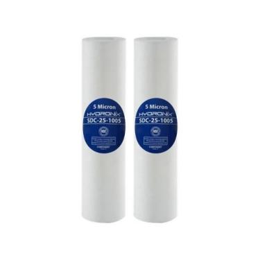 Imagem de 2 Refil Cartucho Polipropileno 10x2.1/2 Hydronix 5 Micras - BR Fish Aq