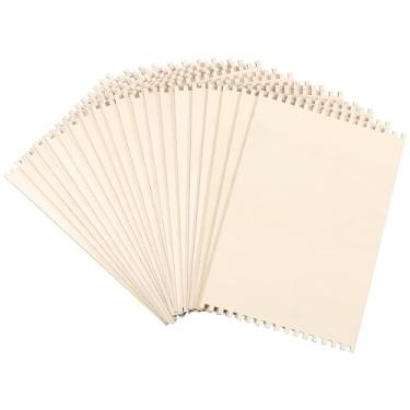 Imagem de ZJRDYYK 20 ferramentas de tecelagem entalhadas, tábuas de tecelagem de madeira eficientes, placa de tecelagem de papelão multifuncional para iniciantes e amantes de tricô