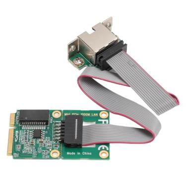 Imagem de Mini PCIE Network Card de alta velocidade Gigabit Ethernet Porta única RJ45 Adaptador para computadores de controle industrial e sistemas incorporados com I210AT Chip M2 AE Chave