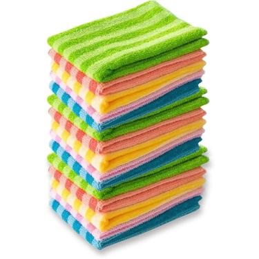 Imagem de Kit Limpeza Rodo Mop Multiuso Duplaface Retrátil  + 5 Panos de Microfibra de Alta Absorção