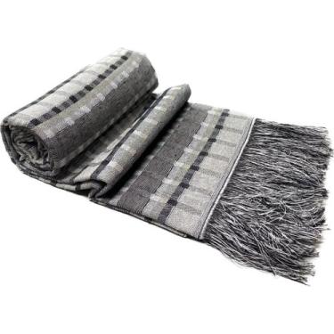 Imagem de Kit 2 Peças Manta para Sofá Protetora Gigante com Franja - raner, Bege