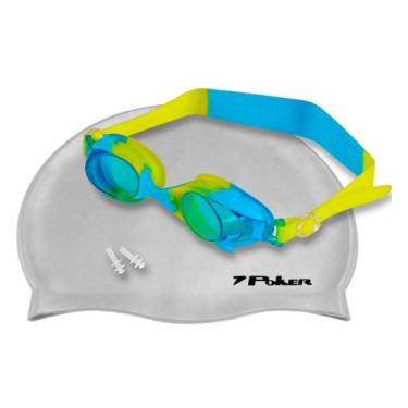 Imagem de Kit Óculos + Touca + Protetor de Ouvido de Natação Junior Orimos 13156