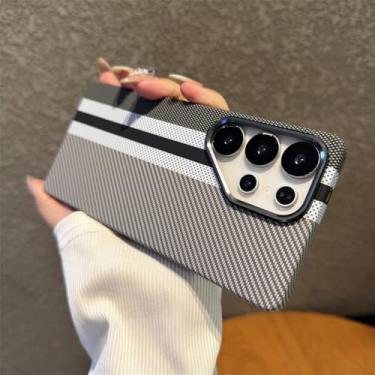 Imagem de Capa de celular fosca de fibra de carbono rígida para Samsung S25 S24 S23 Ultra Plus com estrutura de metal e capa para carregamento sem fio, F2, para Galaxy S23