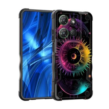 Imagem de EFGWSDER Capa para Moto G 5G 2025, [camada dupla] [proteção contra quedas de grau militar de 3,5 m] Capa resistente à prova de choque para Motorola Moto G 5G 2025 de 6,7 polegadas, estampa fofa de lua