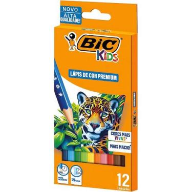Imagem de Lápis de Cor Premium Kids c/ 12 Cores - Bic