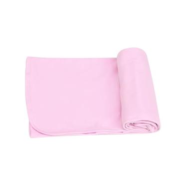 Imagem de Manta Cueiro Com Forro Malha 100% Algodão, Acabamento em Viés, 80x90cm, Macia e Hipoalergênica para Berço, Carrinho, Colo e Enxoval, diversas cores (Rosa Bebê)