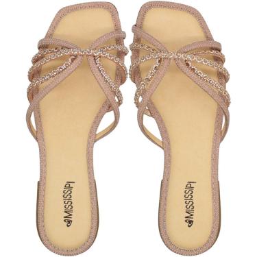 Imagem de Tamanco Rasteiro Mississipi Tiras Strass Feminino