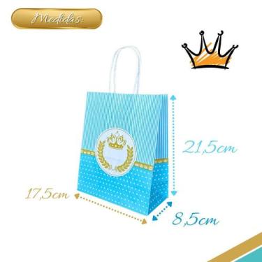 Imagem de Sacola De Papel Kraft Presente Estampadas 17,5X8,5X21,5Cm - Db