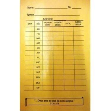 Imagem de Envelope Para Dízimo Anual Pacote Com 1000 Unidades - portal do ceu 