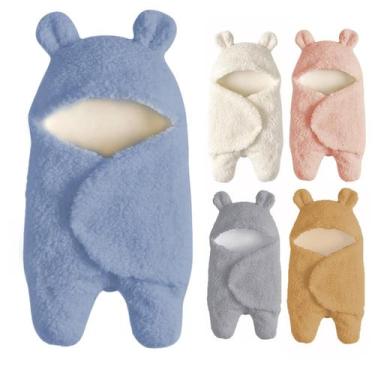 Imagem de Cobertor Nunibum Baby Swaddle com capuz de pelúcia para recém-nascidos