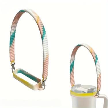 Imagem de Acessórios decorativos para garrafa de água esportiva Stanley Cup Tumblers Essentials Cup Strap and Flower Jewelry Charms Set para 400 ml, 850 g, 1,134 g