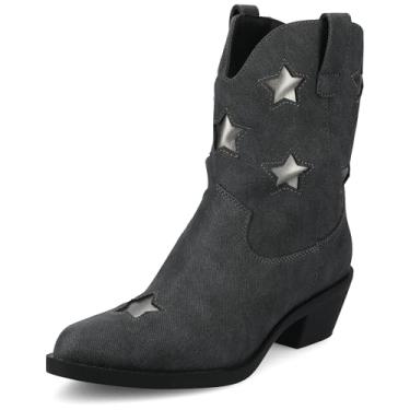 Imagem de Journee Collection Bota feminina Underwood Western, Carvão, 42